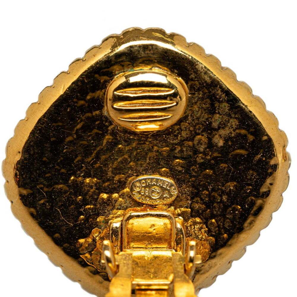 CHANEL Authentic Gold Logo Earrings - Picture 3 of 4
